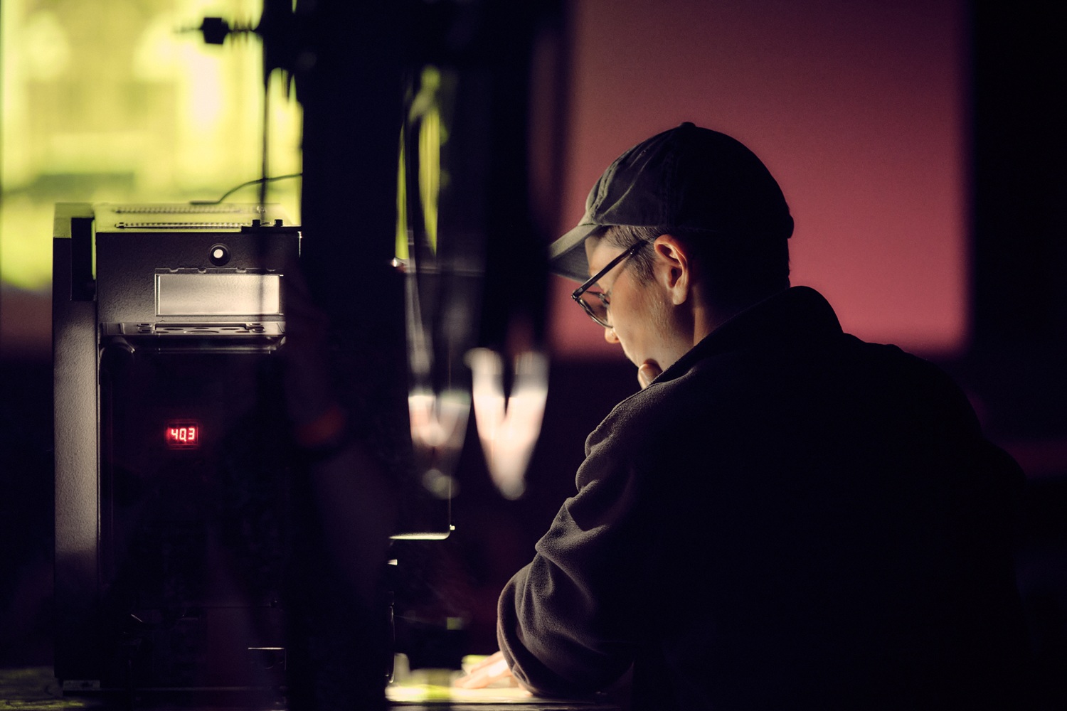 Projectioniste pendant la Soirée de Clôture 